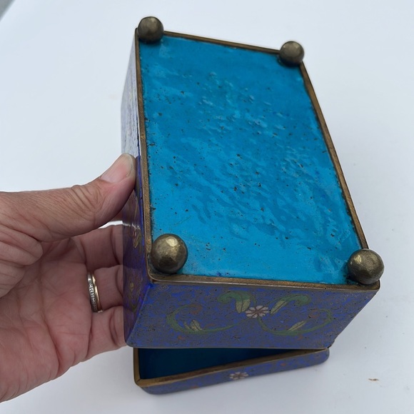 Vintage Chinese cigarette cloisonné box metal - Picture 6 of 16